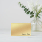 Carte De Visite Calligraphie de script en or Faux professionnel To (Debout devant)