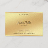 Carte De Visite Calligraphie de script en or Faux professionnel To (Dos)