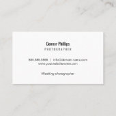 Carte De Visite Calligraphie de script manuscrit simple et Swoosh (Dos)