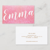 Carte De Visite Calligraphie de script manuscrite de Parties scint (Devant / Derrière)