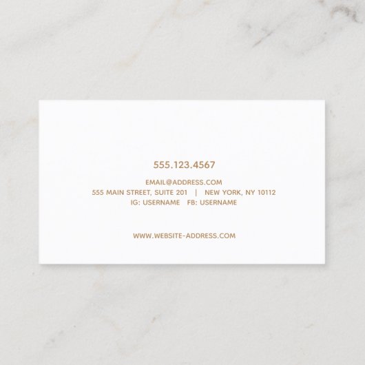 Carte De Visite Calligraphie de script manuscrite de Parties scint (Dos)