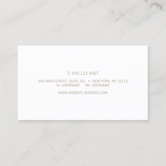 Carte De Visite Calligraphie de script manuscrite rose simple (Dos)