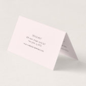 Carte De Visite Calligraphie de script rose Instruction de post-so (Dos)