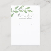 Carte De Visite Calligraphie de verdure Équipement de bijouterie (Devant)