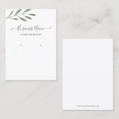 Carte De Visite Calligraphie de verdure Équipement de bijouterie (Devant / Derrière)