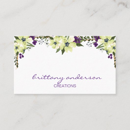 Carte De Visite Calligraphie éditable professionnelle moderne (Devant)