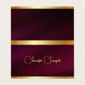 Carte De Visite Calligraphie Élégante Personnalisée Script Modèle  (Extérieur déplié)