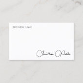 Carte De Visite Calligraphie Élégante Simple Professionnel Moderne (Devant)
