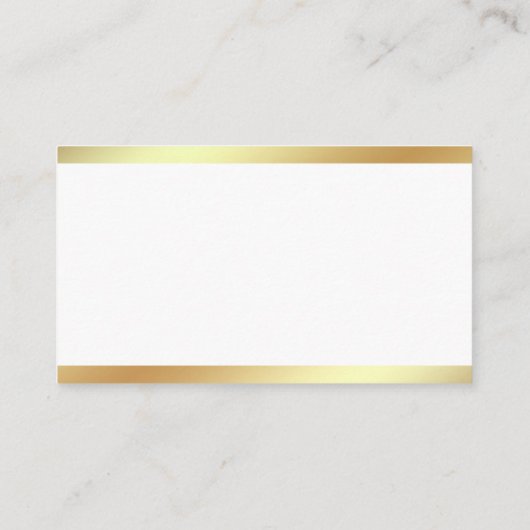 Carte De Visite Calligraphie en or Graceful Clean Plain (Dos)