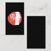 Carte De Visite Calligraphie japonaise Japon-Samouraï combattant (Devant / Derrière)