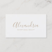 Carte De Visite Calligraphie manuscrite de script gris simple (Devant)