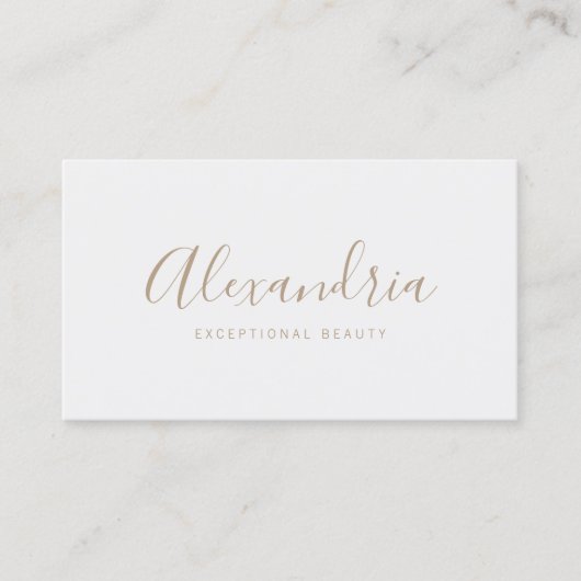 Carte De Visite Calligraphie manuscrite de script gris simple (Devant)