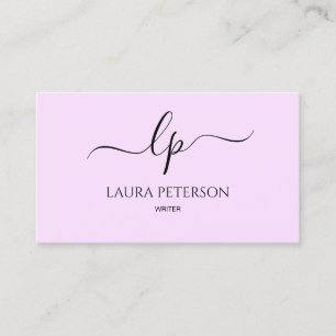 Carte De Visite Calligraphie manuscrite élégante et simple de