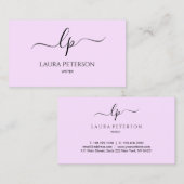 Carte De Visite Calligraphie manuscrite élégante et simple de (Devant / Derrière)