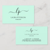 Carte De Visite Calligraphie manuscrite élégante et simple de (Devant / Derrière)