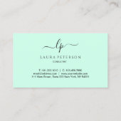 Carte De Visite Calligraphie manuscrite élégante et simple de (Dos)