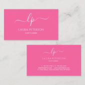 Carte De Visite Calligraphie manuscrite élégante et simple de (Devant / Derrière)