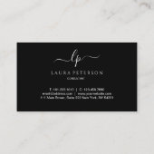 Carte De Visite Calligraphie manuscrite élégante et simple de (Dos)