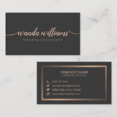 Carte De Visite Calligraphie manuscrite simple et élégant (Devant / Derrière)