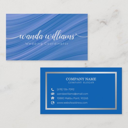 Carte De Visite Calligraphie manuscrite simple et élégant (Devant / Derrière)