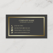 Carte De Visite Calligraphie manuscrite simple et élégant (Dos)