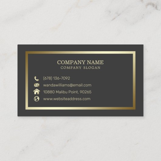 Carte De Visite Calligraphie manuscrite simple et élégant (Dos)