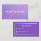 Carte De Visite Calligraphie manuscrite simple et élégante (Devant / Derrière)