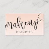 Carte De Visite Calligraphie manuscrite simple rose vif (Devant)