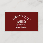 Carte De Visite Calligraphie moderne Décor de maison de designer i (Devant)