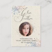 Carte De Visite Calligraphie moderne Médias sociaux QR Code Ajoute (Devant)