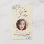 Carte De Visite Calligraphie moderne Médias sociaux QR Code Ajoute (Devant)