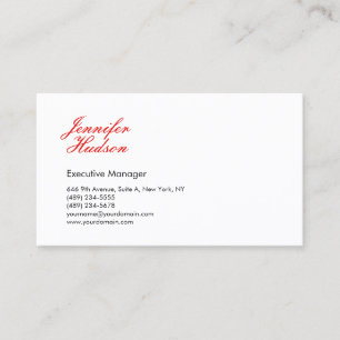 Carte De Visite Calligraphie moderne minimaliste professionnelle