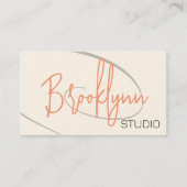 Carte De Visite Calligraphie Moderne Professionnel Coiffure Studio (Devant)