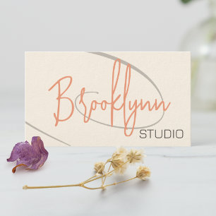 Carte De Visite Calligraphie Moderne Professionnel Coiffure Studio
