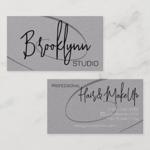 Carte De Visite Calligraphie Moderne Professionnel Studio Coiffeur