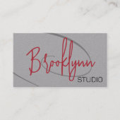 Carte De Visite Calligraphie Moderne Professionnel Studio Coiffeur (Devant)