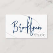 Carte De Visite Calligraphie Moderne Salon des cheveux professionn (Devant)