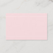 Carte De Visite Calligraphie moderne Script Plain Elegant Rose Lux (Dos)