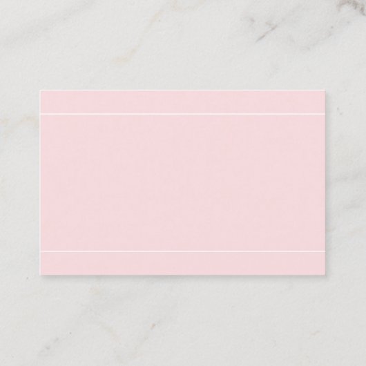 Carte De Visite Calligraphie moderne Script Plain Elegant Rose Lux (Dos)