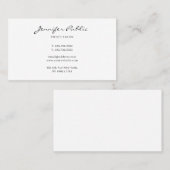 Carte De Visite Calligraphie Moderne Simple Professionnel Branché (Devant / Derrière)