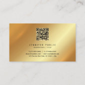 Carte De Visite Calligraphie Monogramme Or Soie Premium Luxe (Dos)