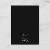 Carte De Visite Calligraphie Noir Blanc Votre logo Écran d'oreille (Dos)