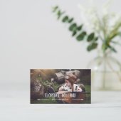 Carte De Visite Calligraphie Nom Photographe Photo (Debout devant)