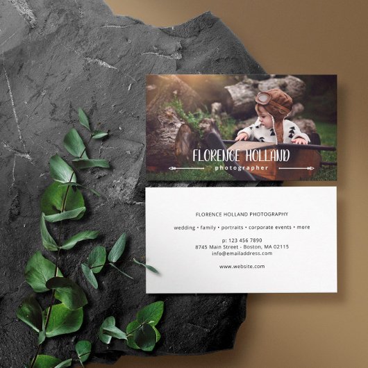 Carte De Visite Calligraphie Nom Photographe Photo