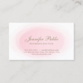 Carte De Visite Calligraphie Or rose manuscrit Script tendance (Devant)