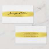 Carte De Visite Calligraphie professionnelle élégante Or Design Pl (Devant / Derrière)