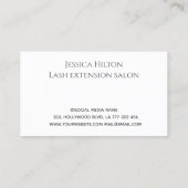 Carte De Visite Calligraphie professionnelle glamour éclaire (Dos)