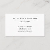 Carte De Visite Calligraphie professionnelle moderne rose pâle (Dos)