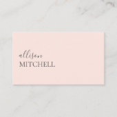 Carte De Visite Calligraphie rose vif Élégante fille (Devant)