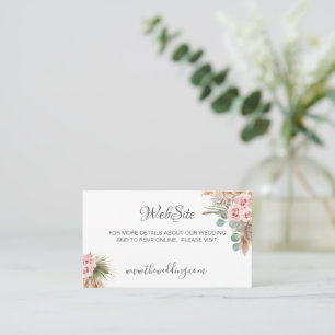 Carte De Visite Calligraphie Rustique Boho Floral Site Mariage